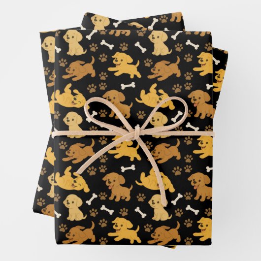 Cute Dog Pattern Geschenkpapier Set (Beispiel)