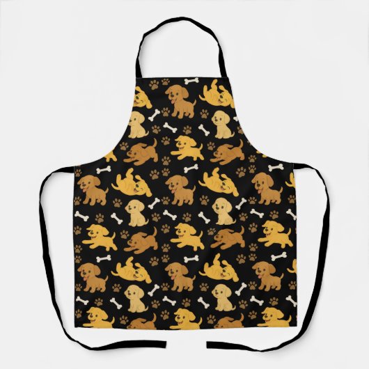 Cute Dog Pattern Schürze (Vorderseite)
