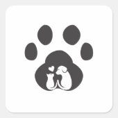 Cute Dog Paw Love Sticker Sheet (Vorderseite)