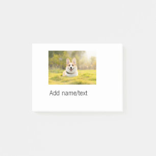 Cute dog pet add name text editable dog mom dad gi post-it klebezettel