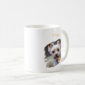 Cute dog pet with customized name kaffeetasse (VorderseiteRechts)