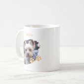 Cute dog pet with customized name kaffeetasse (Vorderseite Links)