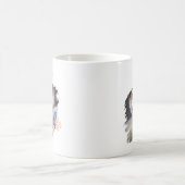 Cute dog pet with customized name kaffeetasse (Mittel)