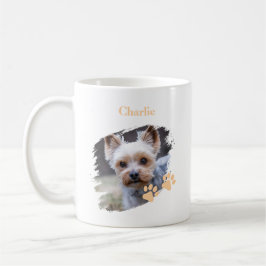 Cute dog pet with customized name kaffeetasse