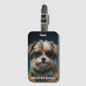 Cute Dog Photo Gepäckanhänger (Vorderseite Vertikal)