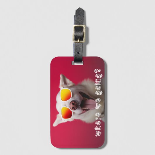 Cute Dog Photo Gepäckanhänger (Vorderseite Vertikal)