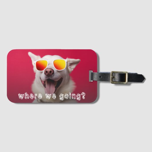 Cute Dog Photo Gepäckanhänger (Vorderseite (Horizontal))