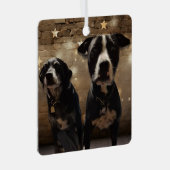 Cute Dog Photos Personalized Christmas Ornament Aus Metall (Vorderseite Rechts)