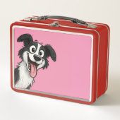 Cute Dog pink lunchbox  (Vorderseite)
