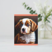 cute dog postkarte (Stehend Vorderseite)