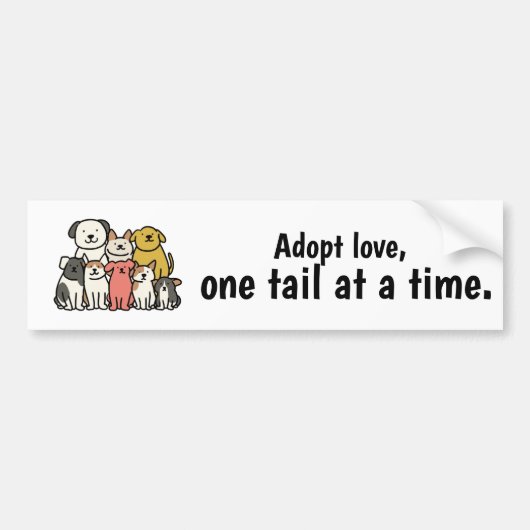 Cute Dog Rescue Sticker - One Tail at a Time  Autoaufkleber (Vorne)