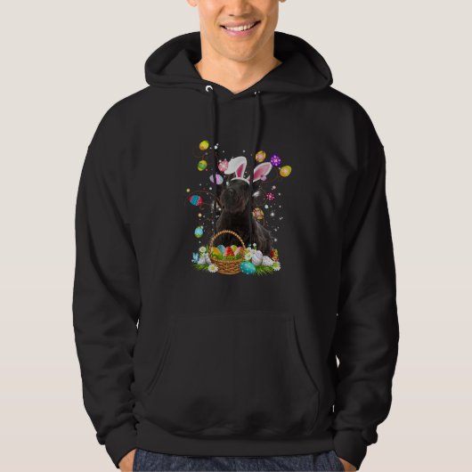 Cute Dog Scottish Terrier Easter Day Egg Hunting Hoodie (Vorderseite)