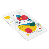 Cute dog sits in colorful art space magnet (Rechte Seite)