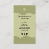 Cute Dog Sitter, Pet Groomer, Dog Walker Visitenkarte (Rückseite)