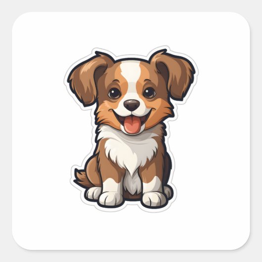 Cute Dog Sticker 3 (Vorderseite)