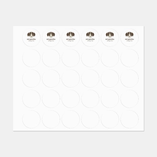 Cute Dog stickers Etiketten (Blatt)