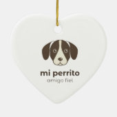 Cute Dog stickers Keramik Ornament (Hinten)