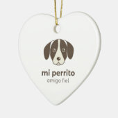 Cute Dog stickers Keramik Ornament (Links)