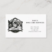 Cute Dog Walker Pet Sitter Business Card Visitenkarte (Vorderseite)