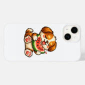 Cute Dog Watermelon Case-Mate iPhone Hülle (Rückseite (Horizontal))
