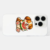 Cute Dog Watermelon Case-Mate iPhone Hülle (Rückseite (Horizontal))