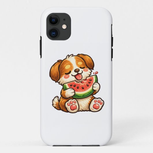 Cute Dog Watermelon Case-Mate iPhone Hülle (Rückseite)