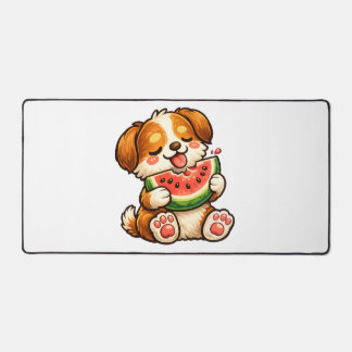 Cute Dog Watermelon Schreibtischunterlage