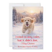 Cute Dog with Christmas Funny Quote | Holiday Card