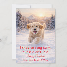 Cute Dog with Christmas Funny Quote | Holiday Card Feiertagskarte