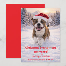 Cute Dog with Christmas Funny Quote | Holiday Card Feiertagskarte
