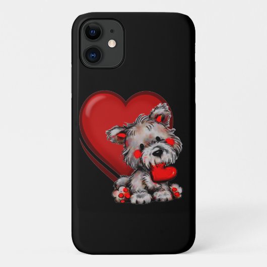 cute dog with heart cell phone case/cover Case-Mat Case-Mate iPhone Hülle (Rückseite)