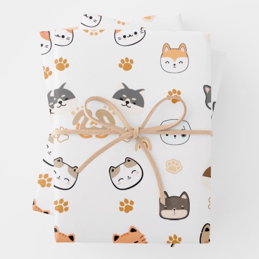CUTE DOGS GESCHENKPAPIER SET (Beispiel)
