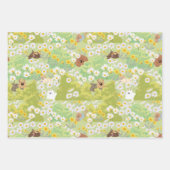 Cute Dogs With Daisy Flowers Seamless Pattern Geschenkpapier Set (Vorderseite 2)