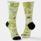 Cute Dogs With Daisy Flowers Seamless Pattern Socken (Gewinkelt)