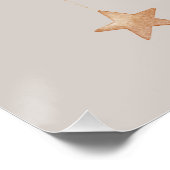 Cute Doll on Crescent Moon Illustration Poster (Ecke)