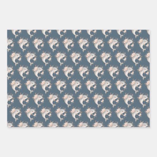 Cute Dolphin Geschenkpapier Set (Vorderseite 3)