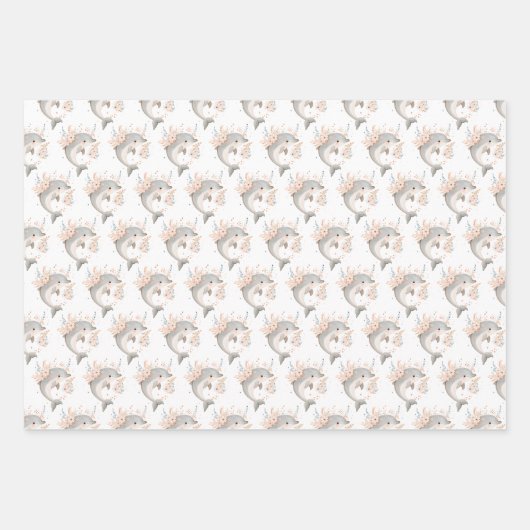 Cute Dolphin Geschenkpapier Set (Vorderseite)