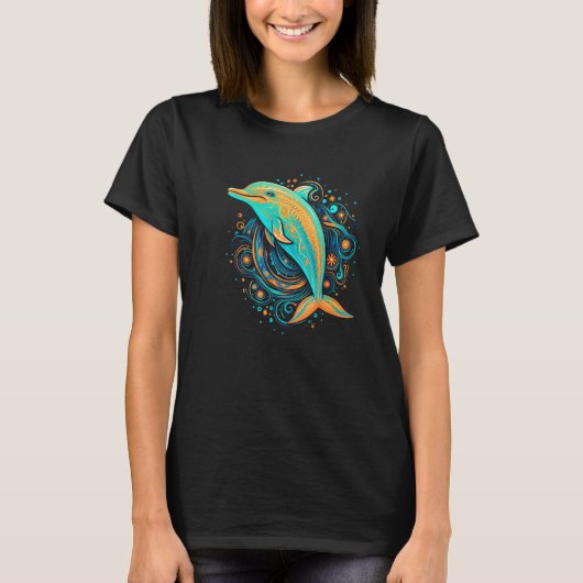 Cute Dolphin Men Women Kids Aquatic Ocean 35 T-Shirt (Vorderseite)