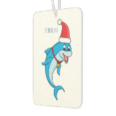 Cute dolphin with Santa hat cartoon Autolufterfrischer (Links)