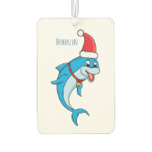 Cute dolphin with Santa hat cartoon Autolufterfrischer (Rückseite)