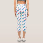 Cute dolphin with Santa hat cartoon Capri Leggings (Rückseite)