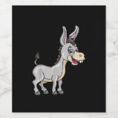 Cute Donkey Abbildung Lover Gift Farmer Funny Weinetikett (Einzelnes Label)