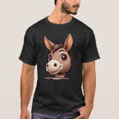 Cute Donkey Face Funny Funny Animal Lover T-Shirt (Vorderseite)