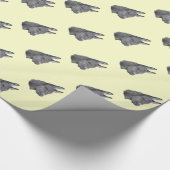 Cute donkey pencil, einfarbiges Drawing Geschenkpapier (Ecke)