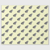 Cute donkey pencil, einfarbiges Drawing Geschenkpapier (Flach)