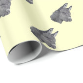 Cute donkey pencil, einfarbiges Drawing Geschenkpapier (Rolleneckpunkt)