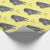 Cute donkey pencil, einfarbiges Drawing Geschenkpapier (Ecke)