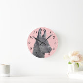 Cute donkey pencil, einfarbiges Drawing Runde Wanduhr (Zuhause)