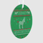 Cute Donkey Ugly Sweater Christmas Holiday Winter Ornament (Vorderseite)
