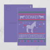 Cute Donkey Ugly Sweater Christmas Holiday Winter Postkarte (Vorne/Hinten)